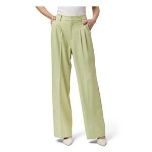 Wayf  Wide Leg Suit Trousers satin  In Pistachio w/ Elastic Back -Size XS NEW